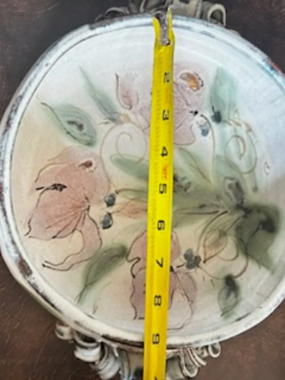Vintage Signed Oversized Artisan Hand-Painted French Provence Art Pottery Bowl